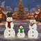 Festive 2D Snowman Christmas Lights Set of 3 Figures 48", 42" and 24" Holiday Yard Decorations